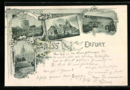 AK Erfurt, Rückansicht Des Doms, Petersthor, Cyriaxburg  - Erfurt