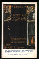 Künstler-AK Sign. Walter Ditz: Vaterland, Familie, Zukunft, 8. Kriegsanleihe, Soldat Mit Frau Und Kind  - War 1914-18