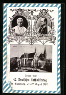 AK Augsburg, 57. Deutscher Katholikentag 1910, Dr. Maximilian Von Lingg, Bischof Von Augsburg, Pius X. P. M.  - Andere & Zonder Classificatie