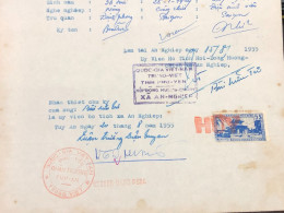 Viet Nam Suoth Old Documents That Have Children Authenticated(5$ Trung Viet 1955) PAPER Have Wedge QUALITY:GOOD 1-PCS Ve - Colecciones