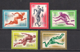 Russia USSR 1980 22nd Summer Olympic Games In Moscow. Mi 4921-25 - Neufs