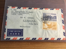 Japan Flugpost Brief In Die Schweiz - Cartas & Documentos