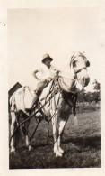 Photographie Vintage Photo Snapshot Attelage Charrue Cheval Labourage Horse - Sonstige & Ohne Zuordnung