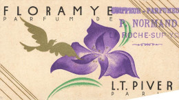 Mode * Carte Parfumée Calendrier 1931 " Parfum FLORAMYE L.T. PIVER " * P. NORMAND Parfumerie La Roche Sur Yon - Moda