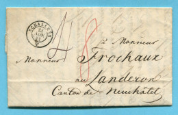 Faltbrief Von Echallens Nach Landeron 1844 - ...-1845 Voorlopers