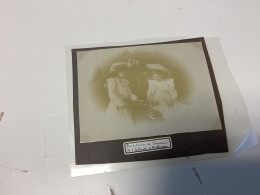 Photo  Snapshot 1920  71-BOURDON-LANCY Deux Enfants Aux Fourneaux, Bien Habillé, Robe Blanche, Chapeau Fille - Orte