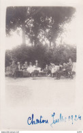 YVELINES CHATOU DEJEUNER DE FAMILLE JUILLET 1924 CARTE PHOTO - Orte