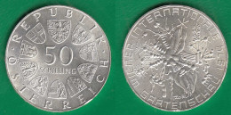 Österreich 50 Schilling Silber-Münze Internationale Gartenschau 1974  (31378 - Oesterreich