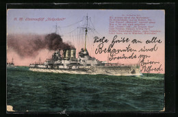 AK S. M. Linienschiff Helgoland  - Guerre