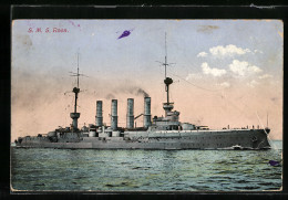 AK Kriegsschiff S. M. S. Roon In Fahrt Auf See  - Guerra