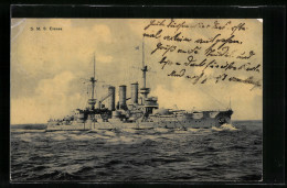 AK S. M. S. Elsass In Fahrt  - Warships