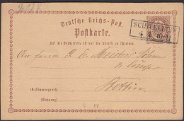 Nachverwendung Preussen Schivelbein R2 1873 Nach Stettin DR Ganzsache  (26279 - Autres & Non Classés