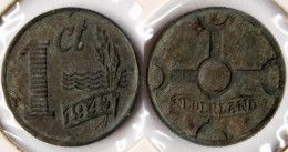 NIEDERLANDE - NETHERLAND 1 Cent 1943 Zink  (r689 - Altri & Non Classificati