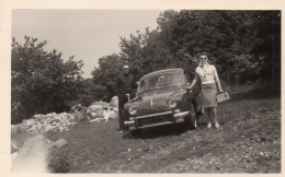 Photographie Vintage Photo Snapshot Automobile Voiture Car Auto Bésigny  - Coches