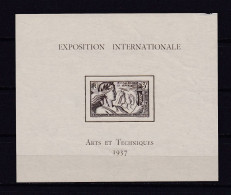 NOUVELLE-CALEDONIE 1937 BLOC N°1 NEUF AVEC CHARNIERE EXPOSITION - Blocks & Kleinbögen