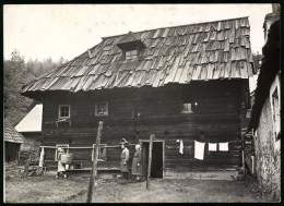 Fotografie Wilhelm Sturm, Wien, Ansicht Schwarzau, Alter Denkmalgeschützter Bauernhof Aus Dem 17. Jahrhundert, Bauern  - Lieux