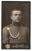 Fotografie E. Rudolph, Hof I. B., Bayerischer Soldat In Uniform Rgt. 14 Mit Schützenschnur  - Anonymous Persons