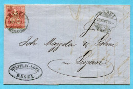 Faltbrief Von Basel Nach Luzern 1867 - Briefe U. Dokumente