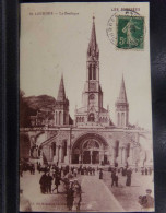 65519 . LOURDES . LA BASILIQUE . OBLITEREE 1920 . LES PYRENEES - Lourdes