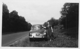 Photographie Vintage Photo Snapshot Automobile Voiture Car La Croix St Ouen - Coches