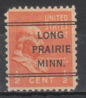 USA Precancel Vorausentwertungen Preo Locals Minnesota, Long Prairie 246 - Preobliterati