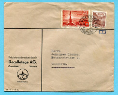 Zensurbrief Von Grenchen Nach Chemnitz 1942 - Absender: Decolletage AG - Storia Postale