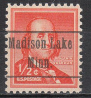 USA Precancel Vorausentwertungen Preo Locals Minnesota, Madison Lake 486 - Precancels