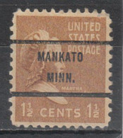 USA Precancel Vorausentwertungen Preo Bureau Minnesota, Mankato 805-71 - Precancels