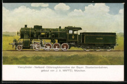 AK Vierzylinder-Verbund-Güterzuglokomotive Der Bayer. Staatseisenbahnen  - Trains