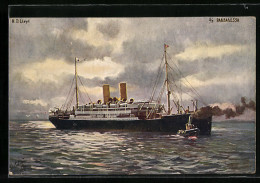 AK Passagierschiff SS Barbarossa Des Norddeutschen Lloyd Bremen  - Steamers