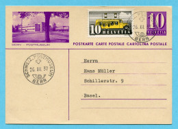 Postkarte Bern - Schweiz. Postmuseum 1937 - Bild Bern - Postmuseum - Enteros Postales