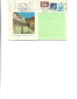 Romania - Post. St.cover Used 1973(1378)  Mures County  - Sighisoara -    View Towards The Fortress - Postwaardestukken