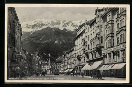 AK Innsbruck /Tirol, Mariatheresienstrasse Mit Nordkette, Strassenbahn  - Sonstige & Ohne Zuordnung