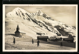 AK Lechleiten /Tirol, Skifahrer U. Kirche Am Biberkopf  - Autres & Non Classés