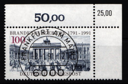 BRD Bund 1492 Gestempelt Eckrand Sonderstempel Frankfurt KBWZ Gummi #IW469 - Autres & Non Classés