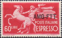 Italia 1950 Espresso 60 £.AMG-FTT - Eilsendung (Eilpost)