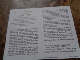 Doodsprentje/Bidprentje  JULIA LEZY   Moorsele 1913-1989 Kortrijk  (Wwe Marcel Lapeire) - Religion & Esotericism