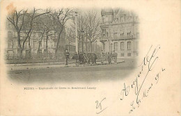 51 - Reims - Esplanade De Gères Et Boulevard Lundy - Animée - Précurseur - Oblitération Ronde De 1902 - CPA - Voir Scans - Reims