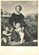 Art - Peinture Religieuse - Raphael Sanzio - Vierge Et Enfant - CPSM Grand Format - Voir Scans Recto-Verso - Tableaux, Vitraux Et Statues