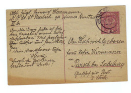 Österreich, 1919, Postkarte Mit Eingedr. 10Heller/Kaiserkrone, Stempel Wiener Neustadt (12380E) - Cartes Postales