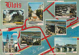 41 - Blois - Multivues - Carte Géographique - CPM - Voir Scans Recto-Verso - Blois