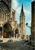 28 - Chartres - Cathédrale Notre Dame - Le CroisilIon Nord Et La Flèche Gothique (115 Mètres). - Automobiles - DS - CPM  - Chartres