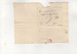 PREFILATELICA DA CUNEO A FOSSANO PERIODO FRANCESE Carta Filigranata "BEINETTE" Timbro CONI 105 Piccolo - 1. ...-1850 Prephilately