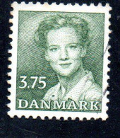 DANEMARK DANMARK DENMARK DANIMARCA 1986 1990  QUEEN MARGRETHE II 3.75k USED USATO OBLITERE - Oblitérés