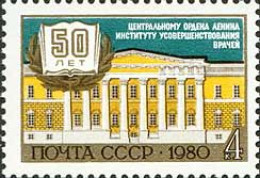 Russia USSR 1980 50th Anniversary Of Institute For Advanced Training Of Doctors. Mi 5020 - Ongebruikt