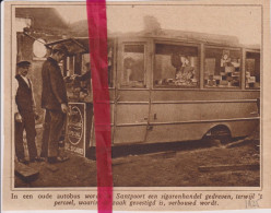 Santpoort - Sigarenhandel In Autobus Tijdens Verbouwing Zaak - Orig. Knipsel Coupure Tijdschrift Magazine - 1925 - Non Classés