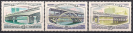 Russia USSR 1980 Moscow Bridges. Mi 5023-25 - Nuevos