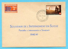 Souvenir De L'Internement En Suisse - St. Peter - Documenten