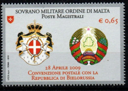 2010 - Sovrano Militare Ordine Di Malta 1021 Convenzione Postale Con La Bielorussia    ++++++++ - Malta (Orden Von)