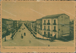 Cr589  Cartolina  Benevento Citta' Viale Principe Di Napoli Dalla Stazione 1936 - Benevento